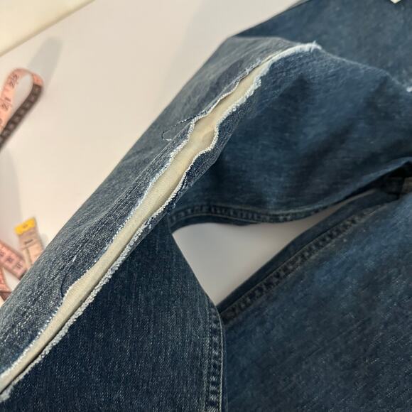 NEW Jieda Cutting Wide Denim Indigo Split Seam Jeans Japan Size 4 US Size 32 - Picture 8 of 16